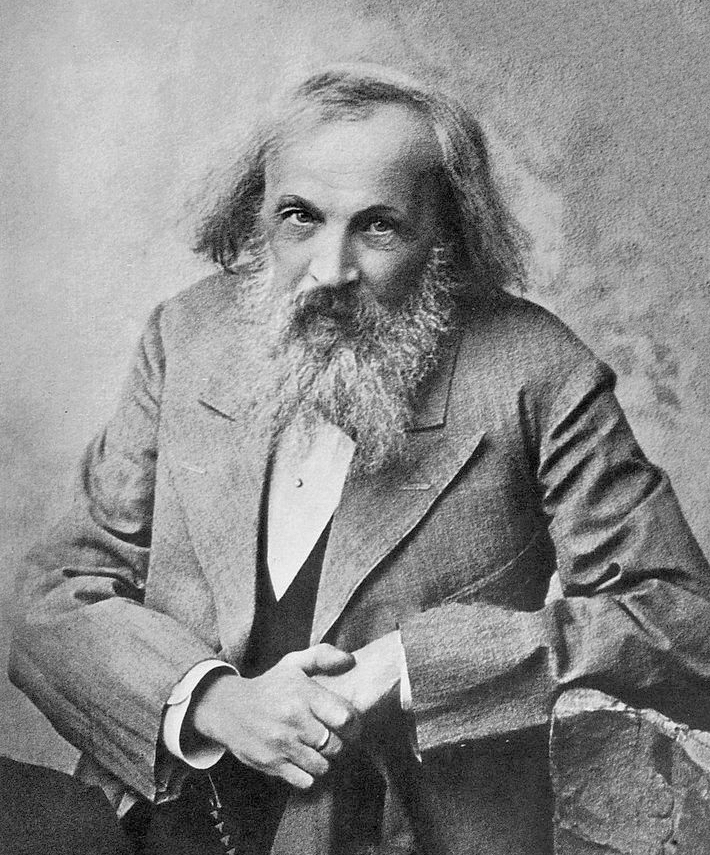 mendeleev filósofo foto preto e branco